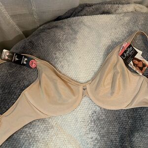 Beige minimizer bra